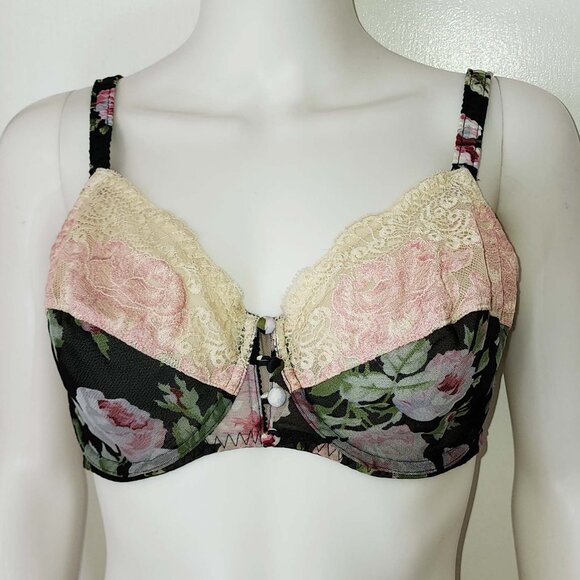 Vintage Aubade Floral Lace Bra